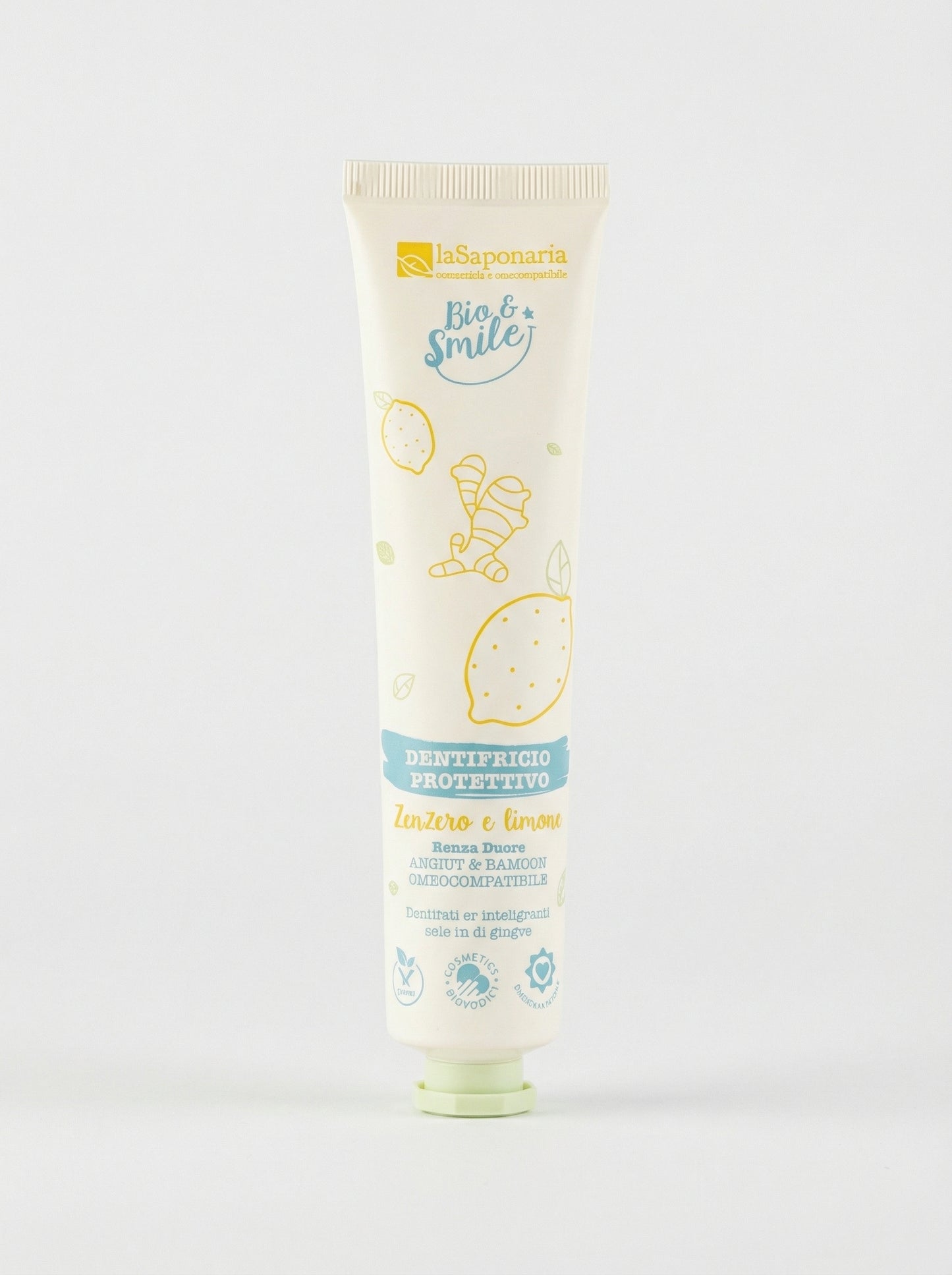 Dentifricio Protettivo Zenzero&Limone - Remineralizzante Omeocompatibile by La Saponaria — product photo on white background
