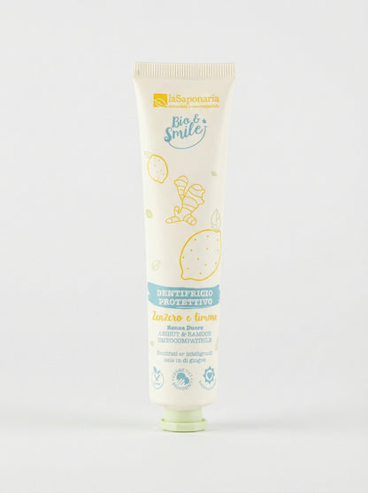 Dentifricio Protettivo Zenzero&Limone - Remineralizzante Omeocompatibile by La Saponaria — product photo on white background
