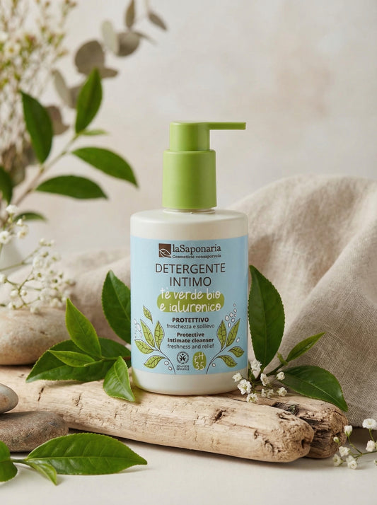 Detergente intimo Protettivo Tè verde Bio & Ialuronico - Idratante e Lenitivo pH 3.5 by La Saponaria — hero product photo