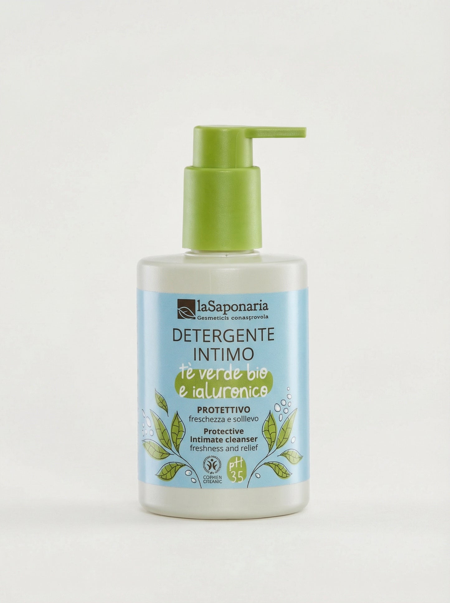 Detergente intimo Protettivo Tè verde Bio & Ialuronico - Idratante e Lenitivo pH 3.5 by La Saponaria — product photo on white background