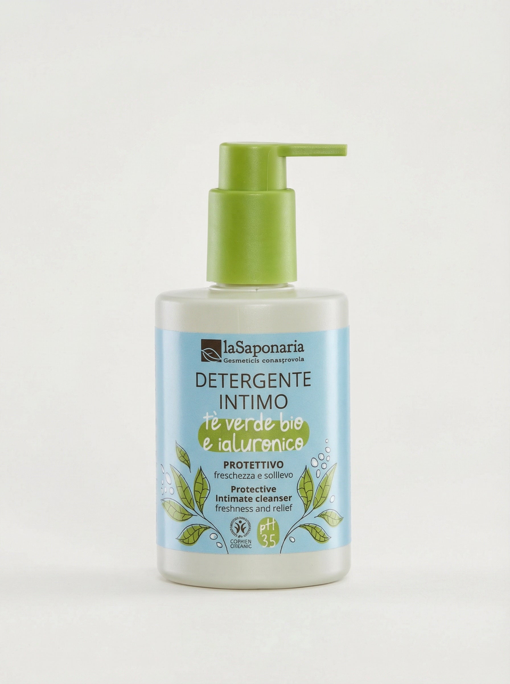 Detergente intimo Protettivo Tè verde Bio & Ialuronico - Idratante e Lenitivo pH 3.5 by La Saponaria — product photo on white background