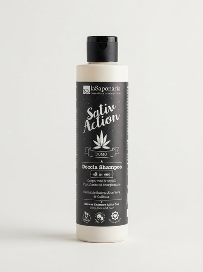 Doccia Shampoo All in one Energizzante Multiuso Bio by La Saponaria — product photo on white background