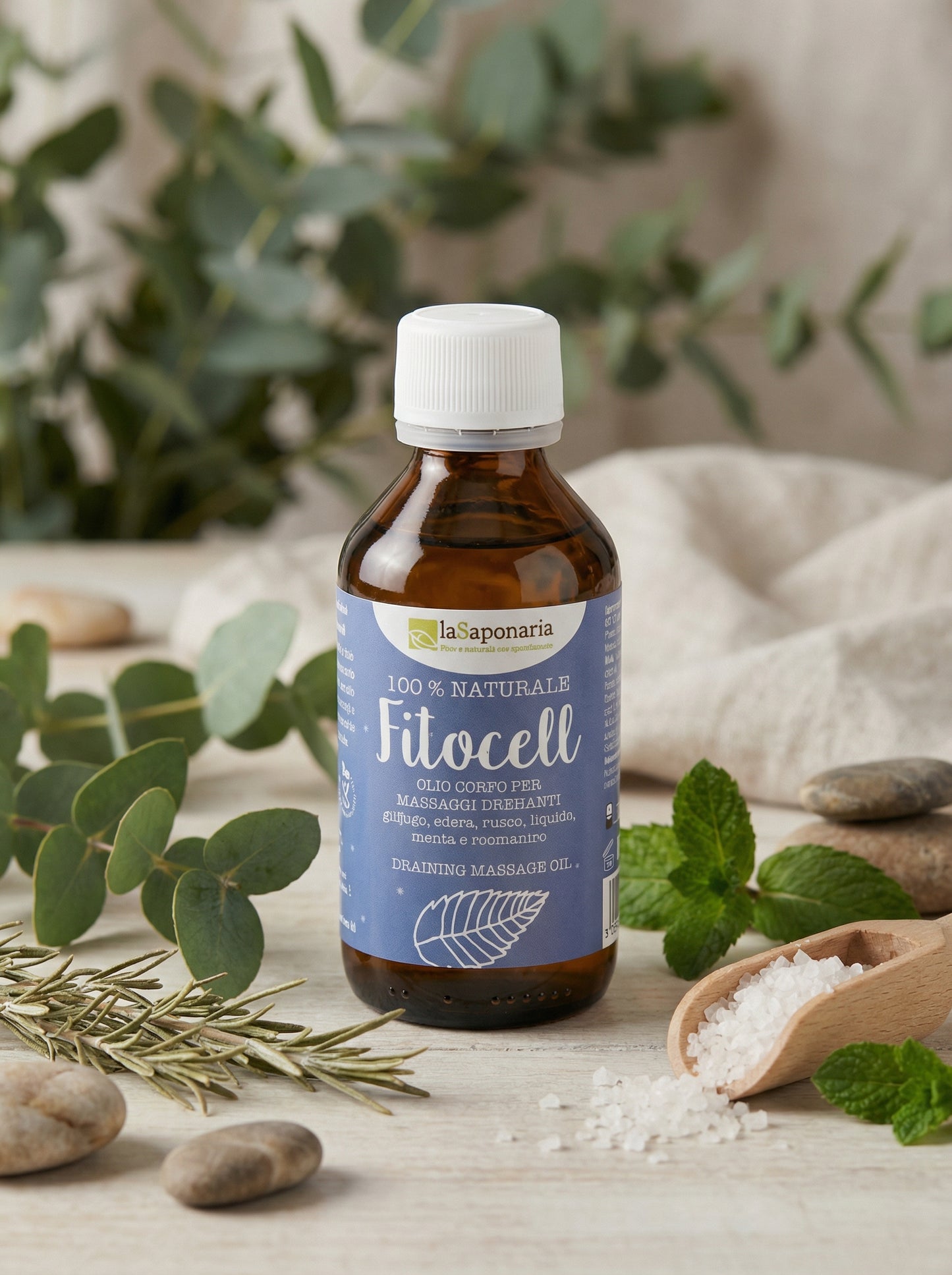 Fitocell Olio da massaggio Bio Tonificante e Stimolante by La Saponaria — hero product photo