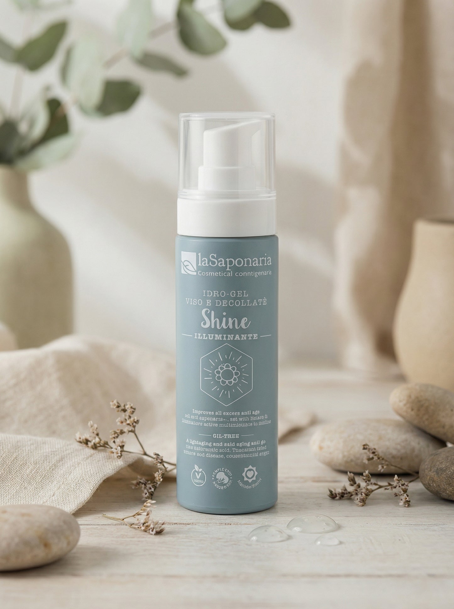 Idro-gel viso illuminante shine - Idro-gel viso Idratante e Tonificante by La Saponaria — hero product photo
