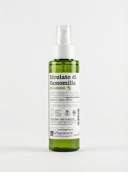 Idrolato di camomilla bio Lenitivo e Rinfrescante Viso e Capelli by La Saponaria — product photo on white background