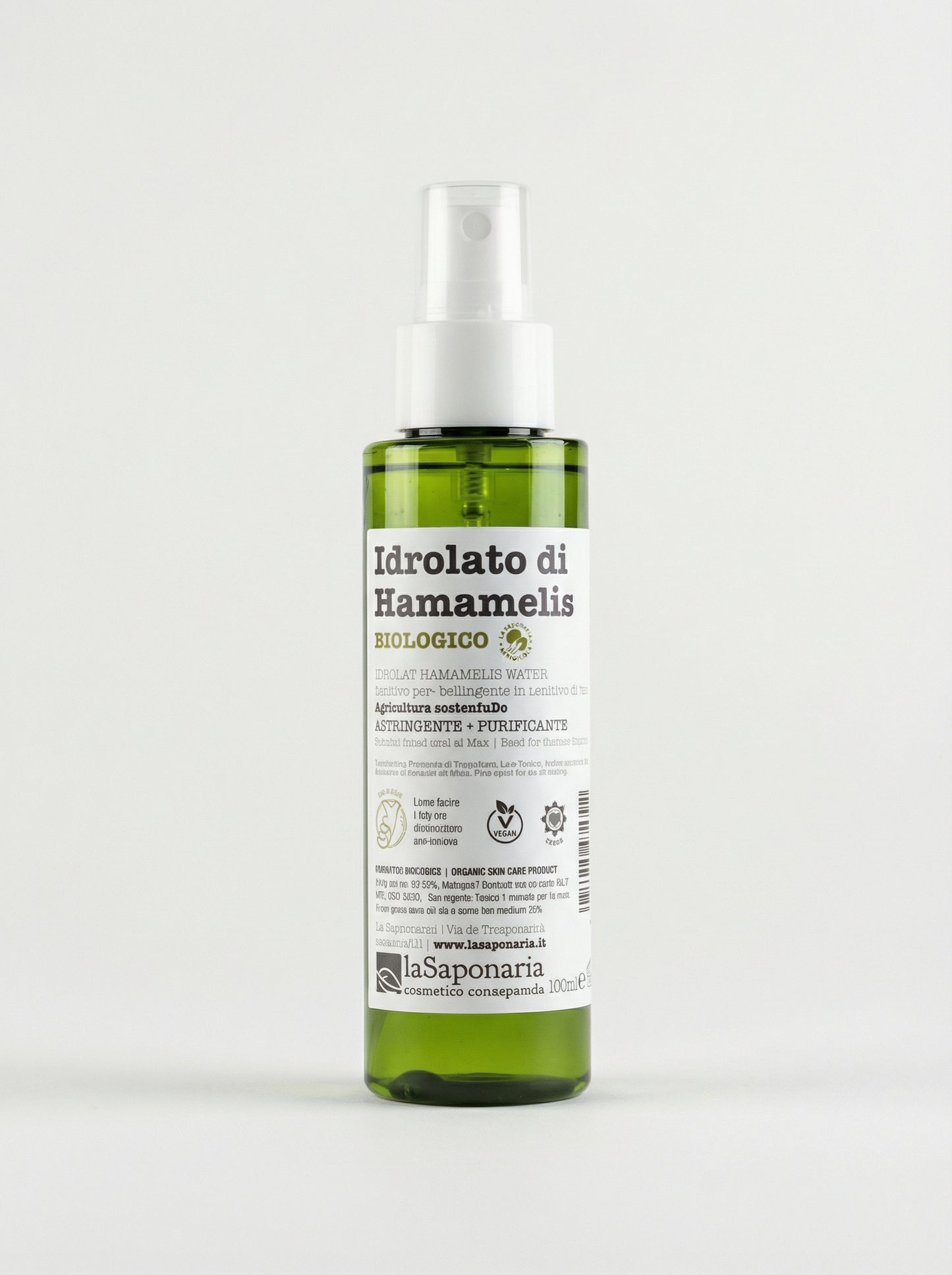 Idrolato di Hamamelis Bio - Tonico Astringente e Lenitivo Viso by La Saponaria — product photo on white background