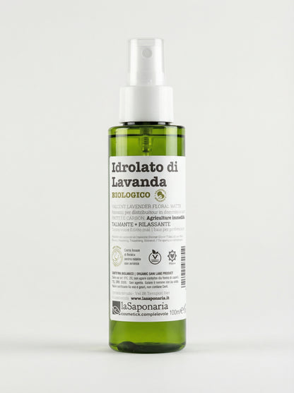 Idrolato di lavanda bio - Tonico Viso e Capelli Lenitivo Rinfrescante by La Saponaria — product photo on white background