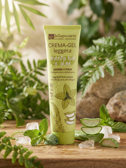 Crema-Gel Leggera Menta Bio e Aloe Defaticante e Rinfrescante by La Saponaria — hero product photo