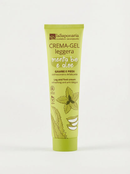 Crema-Gel Leggera Menta Bio e Aloe Defaticante e Rinfrescante by La Saponaria — product photo on white background
