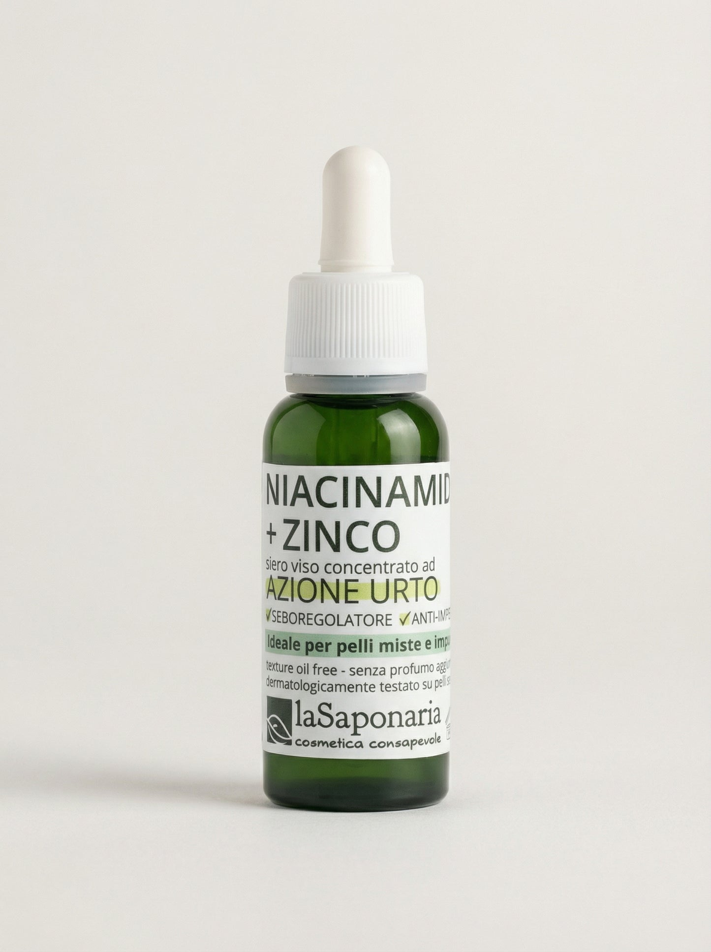 Niacinamide + Zinco Siero Viso Seboregolatore Anti-Imperfezioni by La Saponaria — product photo on white background
