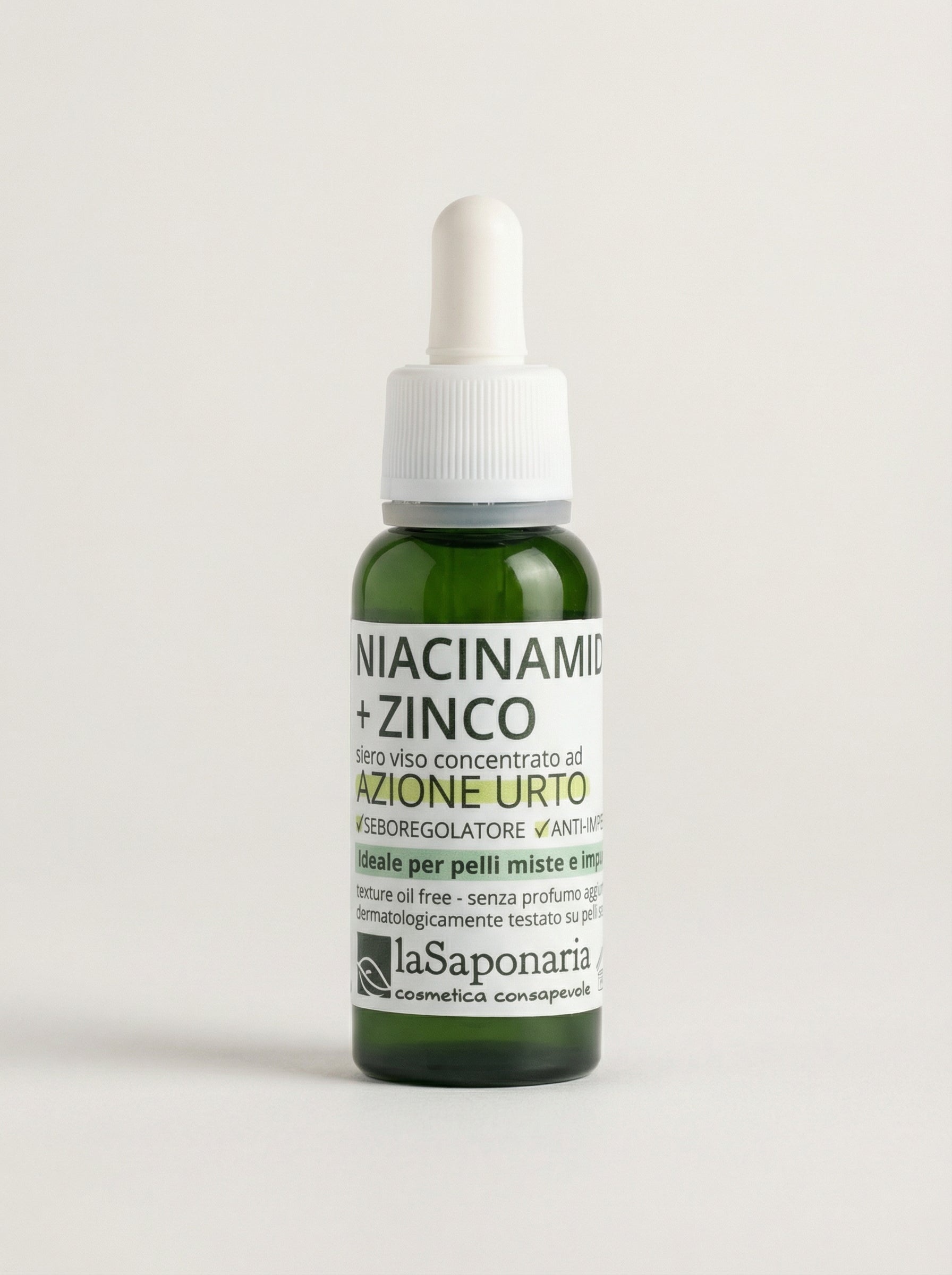 Niacinamide + Zinco Siero Viso Seboregolatore Anti-Imperfezioni by La Saponaria — product photo on white background