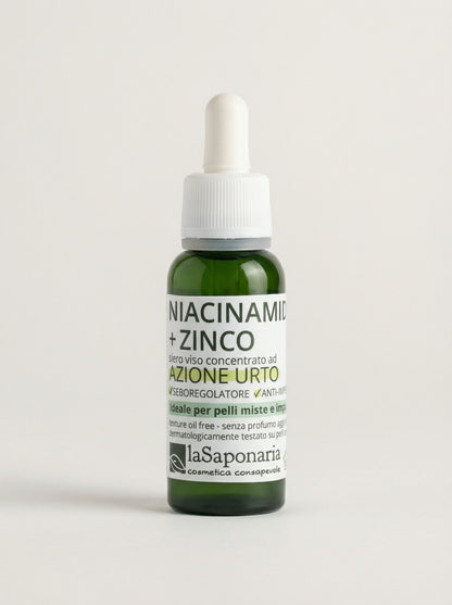 Niacinamide + Zinco Siero Viso Seboregolatore Anti-Imperfezioni by La Saponaria — product photo on white background