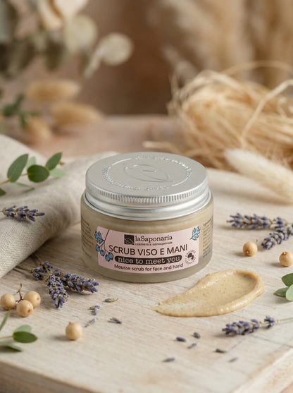 Nice to meet you - Scrub Mousse Viso&Mani Esfoliante Luminoso by La Saponaria — hero product photo