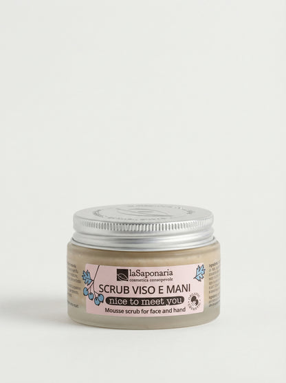Nice to meet you - Scrub Mousse Viso&Mani Esfoliante Luminoso by La Saponaria — product photo on white background