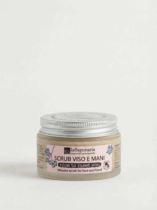 Nice to meet you - Scrub Mousse Viso&Mani Esfoliante Luminoso by La Saponaria — product photo on white background