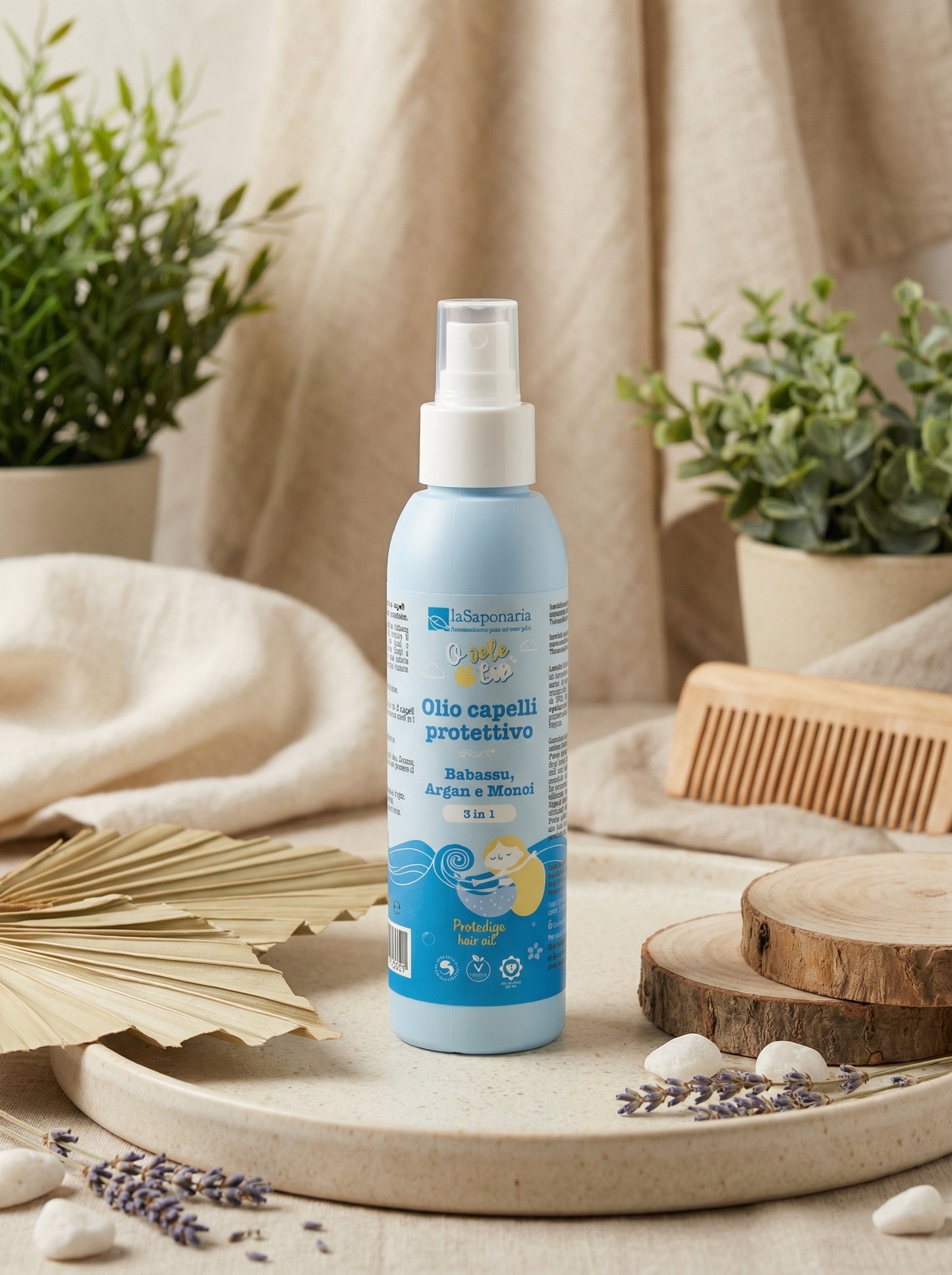 Olio capelli protettivo 3 in 1 - Aloha - Nutriente e Termoprotettore by La Saponaria — hero product photo