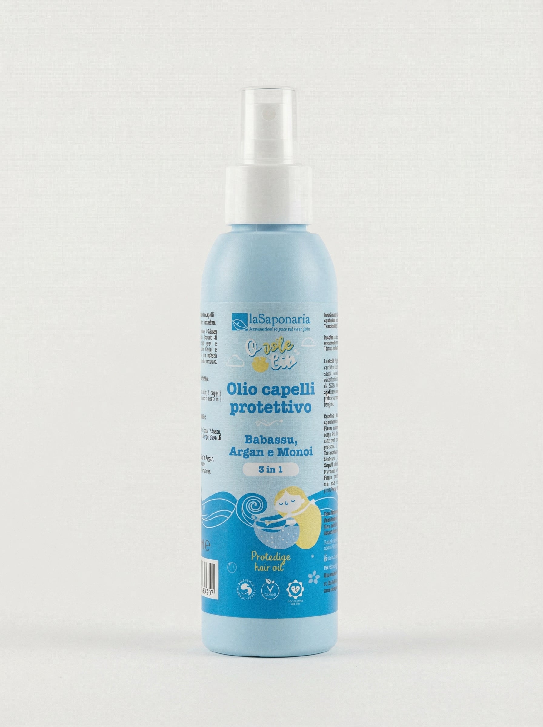 Olio capelli protettivo 3 in 1 - Aloha - Nutriente e Termoprotettore by La Saponaria — product photo on white background
