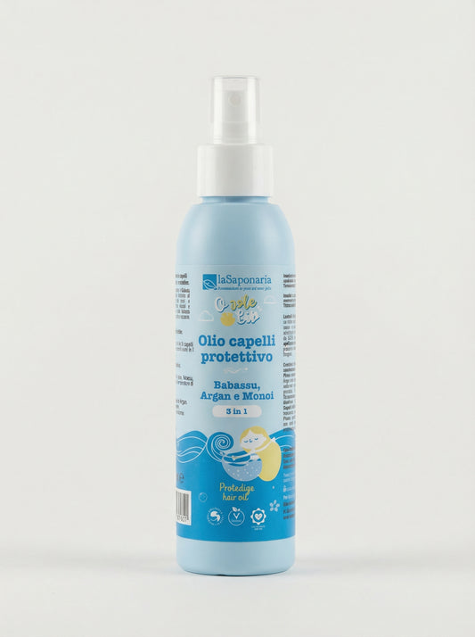 Olio capelli protettivo 3 in 1 - Aloha - Nutriente e Termoprotettore by La Saponaria — product photo on white background