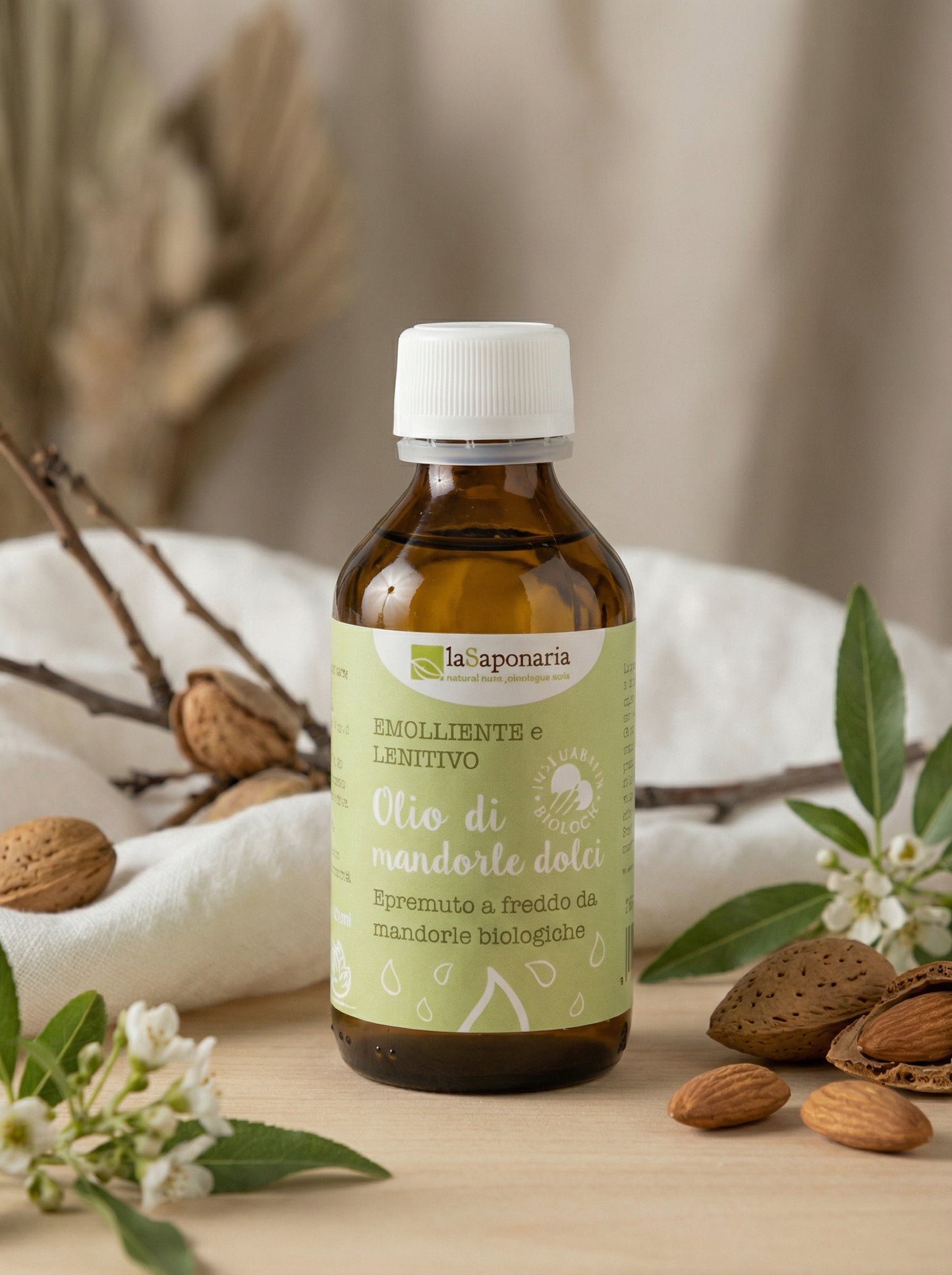 Olio di Mandorle Dolci Bio - Olio Corpo Emolliente Idratante by La Saponaria — hero product photo