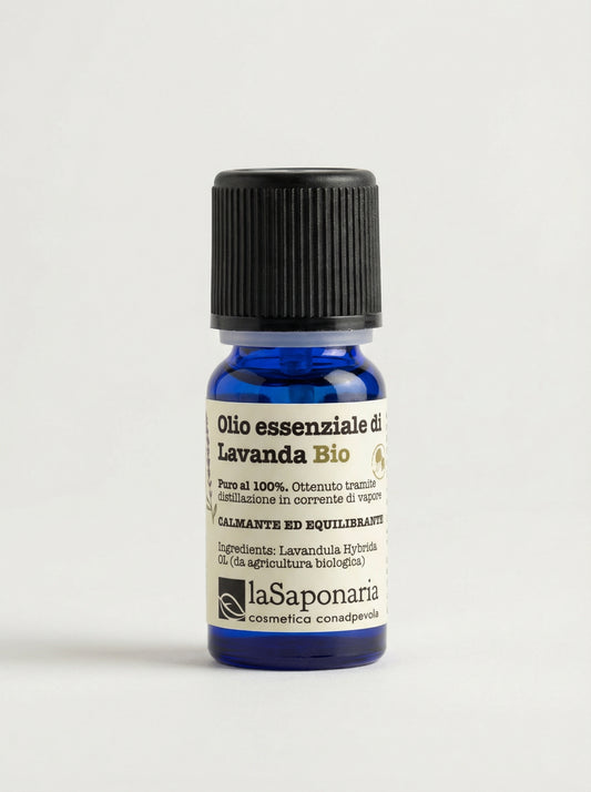 Olio essenziale di lavanda BIO Puro Equilibrante Rilassante by La Saponaria — product photo on white background