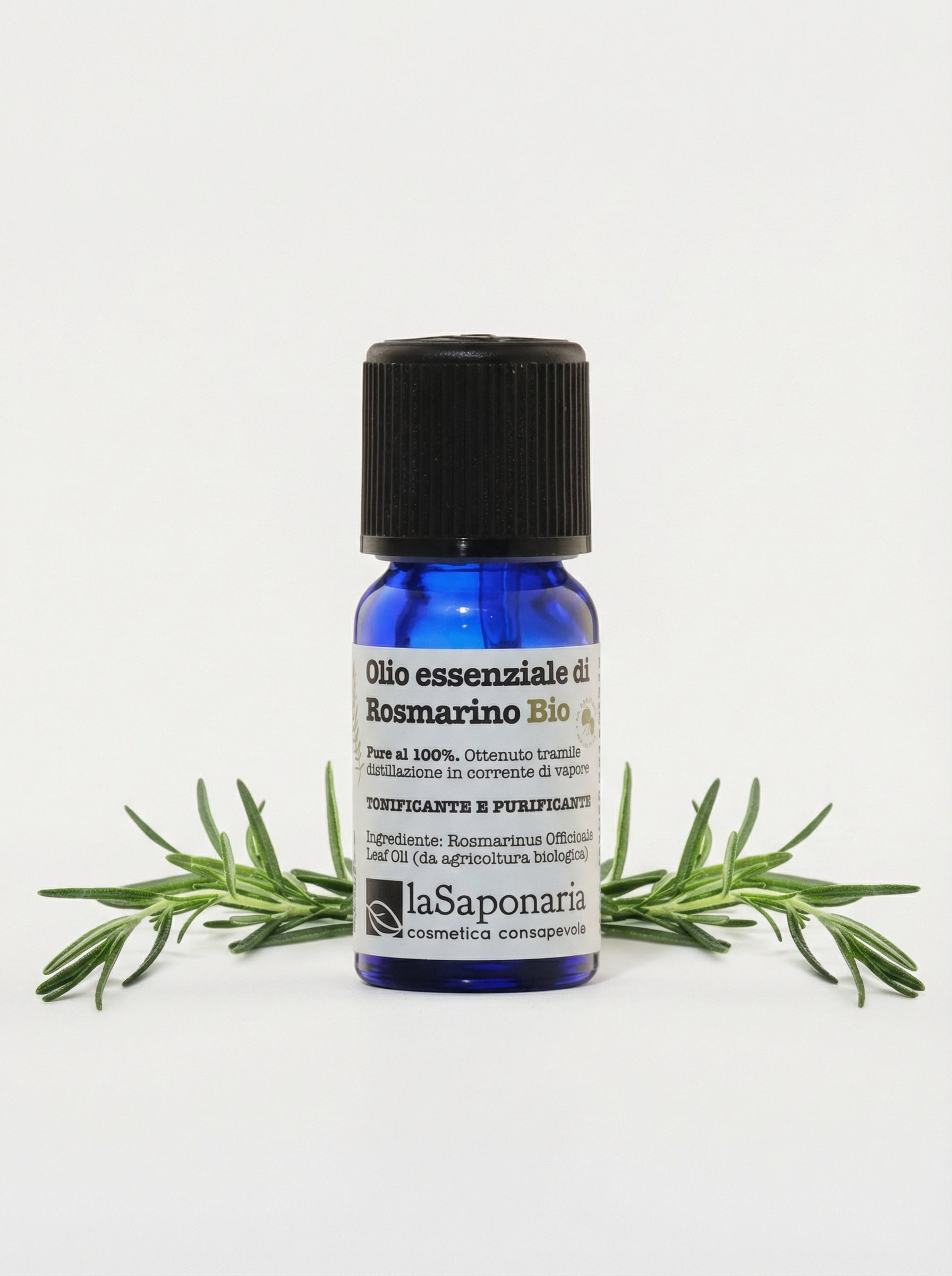 Olio Essenziale di Rosmarino BIO - Tonificante e Purificante by La Saponaria — product photo on white background
