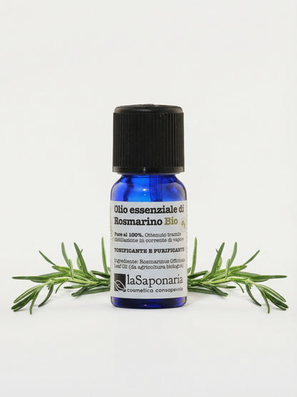 Olio Essenziale di Rosmarino BIO - Tonificante e Purificante by La Saponaria — product photo on white background