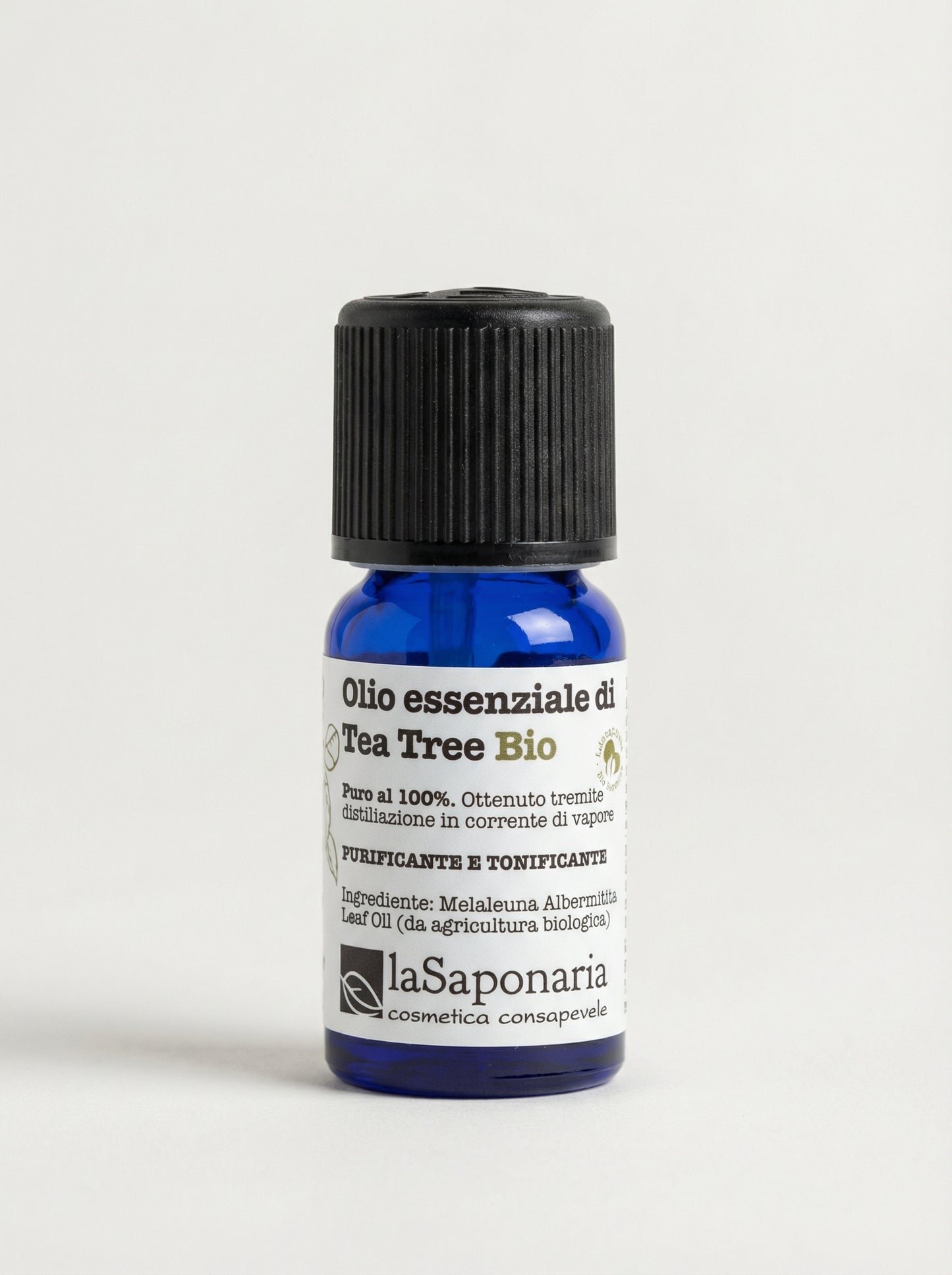 Olio essenziale di tea tree - Olio Essenziale Purificante Bio by La Saponaria — product photo on white background