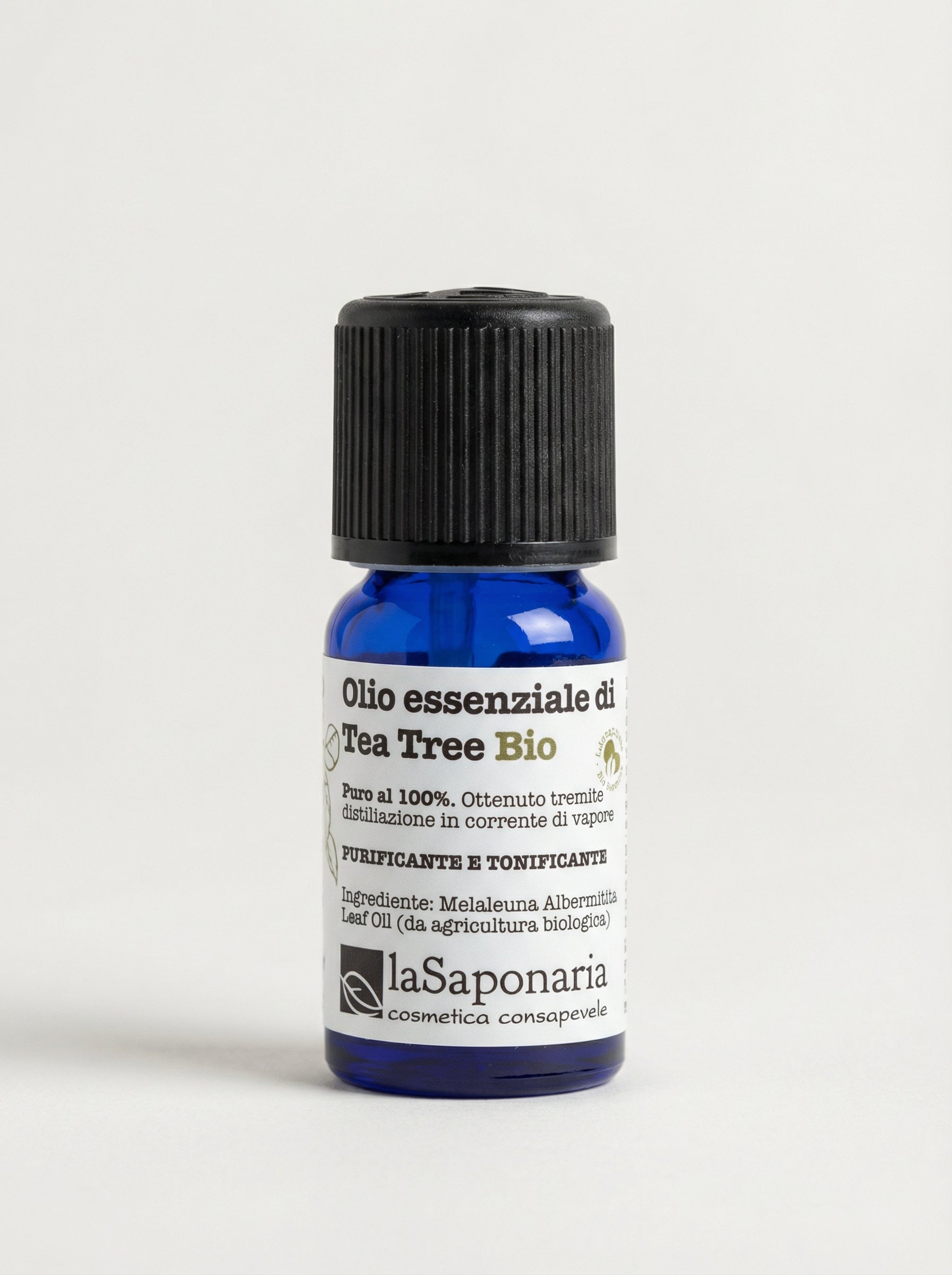 Olio essenziale di tea tree - Olio Essenziale Purificante Bio by La Saponaria — product photo on white background