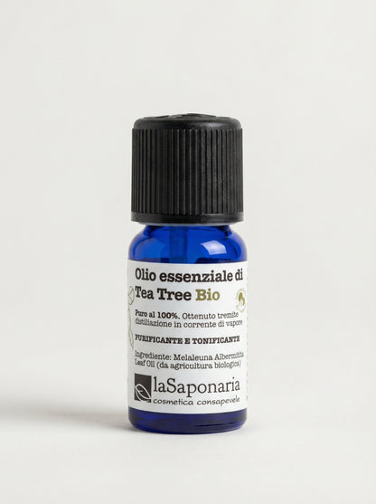 Olio essenziale di tea tree - Olio Essenziale Purificante Bio by La Saponaria — product photo on white background