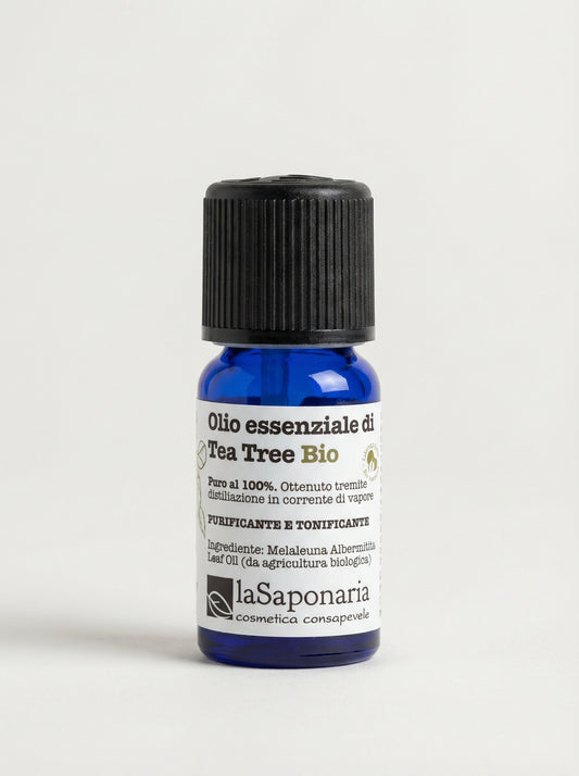 Olio essenziale di tea tree - Olio Essenziale Purificante Bio by La Saponaria — product photo on white background
