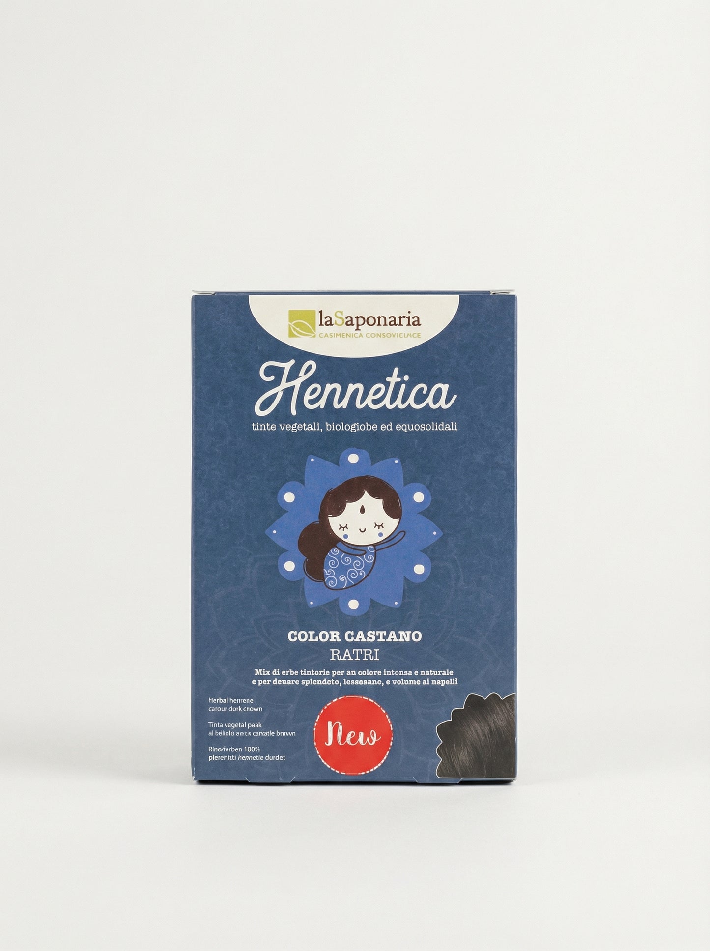 Tinta vegetale castano scuro Ratri - Copre i Bianchi e Rinforza by La Saponaria — product photo on white background