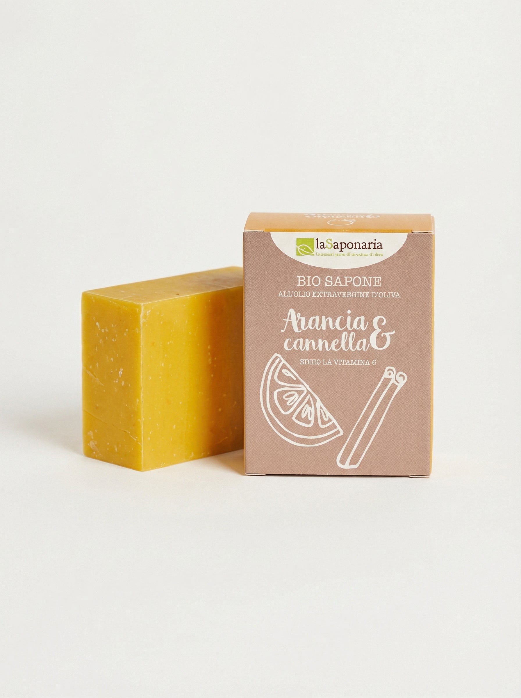 Sapone Arancia e Cannella Biologico Antiossidante by La Saponaria — product photo on white background
