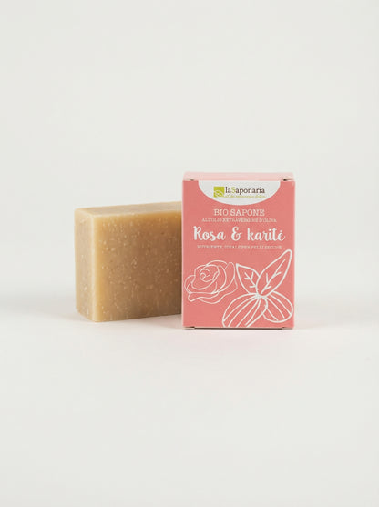 Sapone rosa e burro di karitè - Nutriente e Addolcente by La Saponaria — product photo on white background