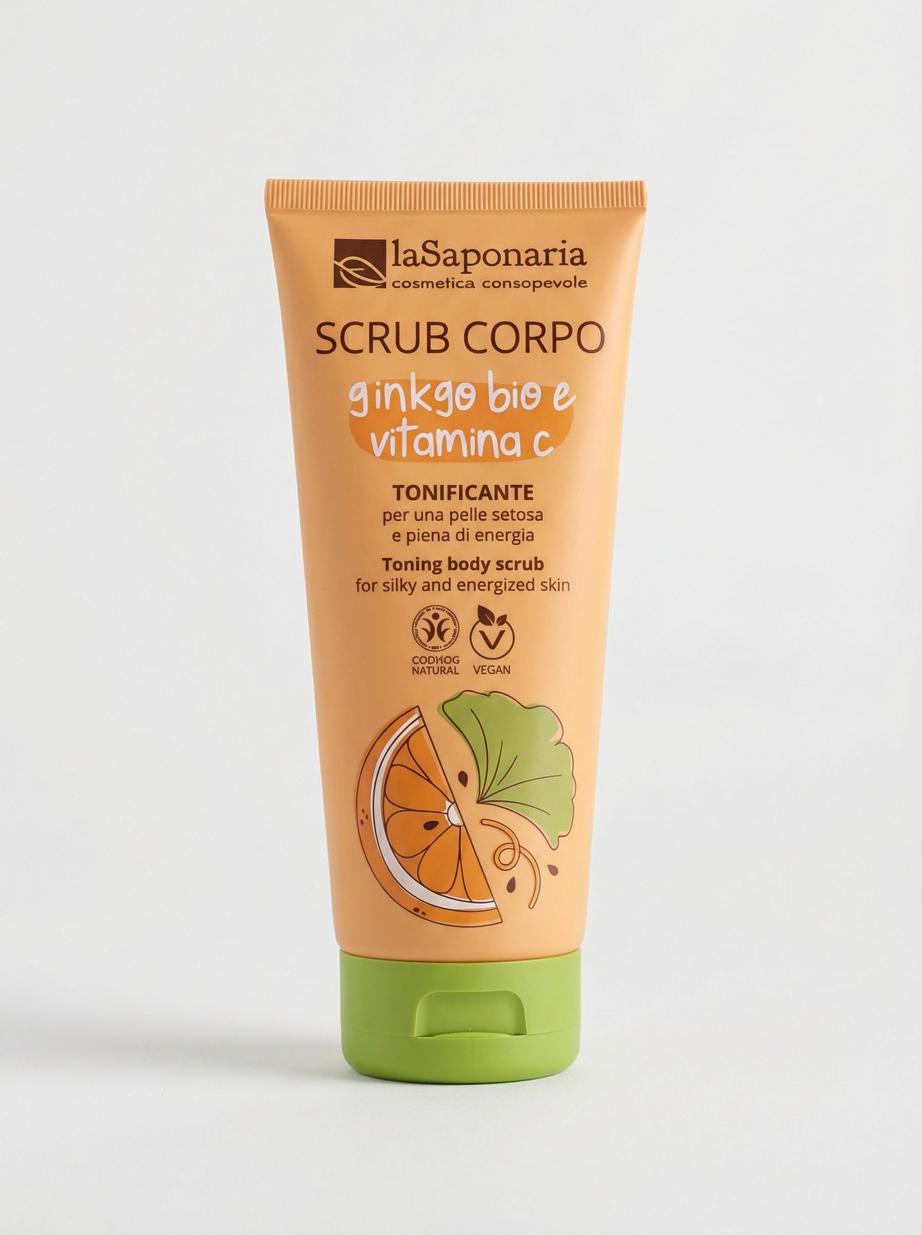 Scrub Corpo Tonificante Ginkgo Bio e Vitamina C - Esfoliante Corpo by La Saponaria — product photo on white background