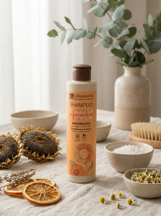 Shampoo Bio Rinforzante Girasole per Capelli Secchi e Trattati by La Saponaria — hero product photo