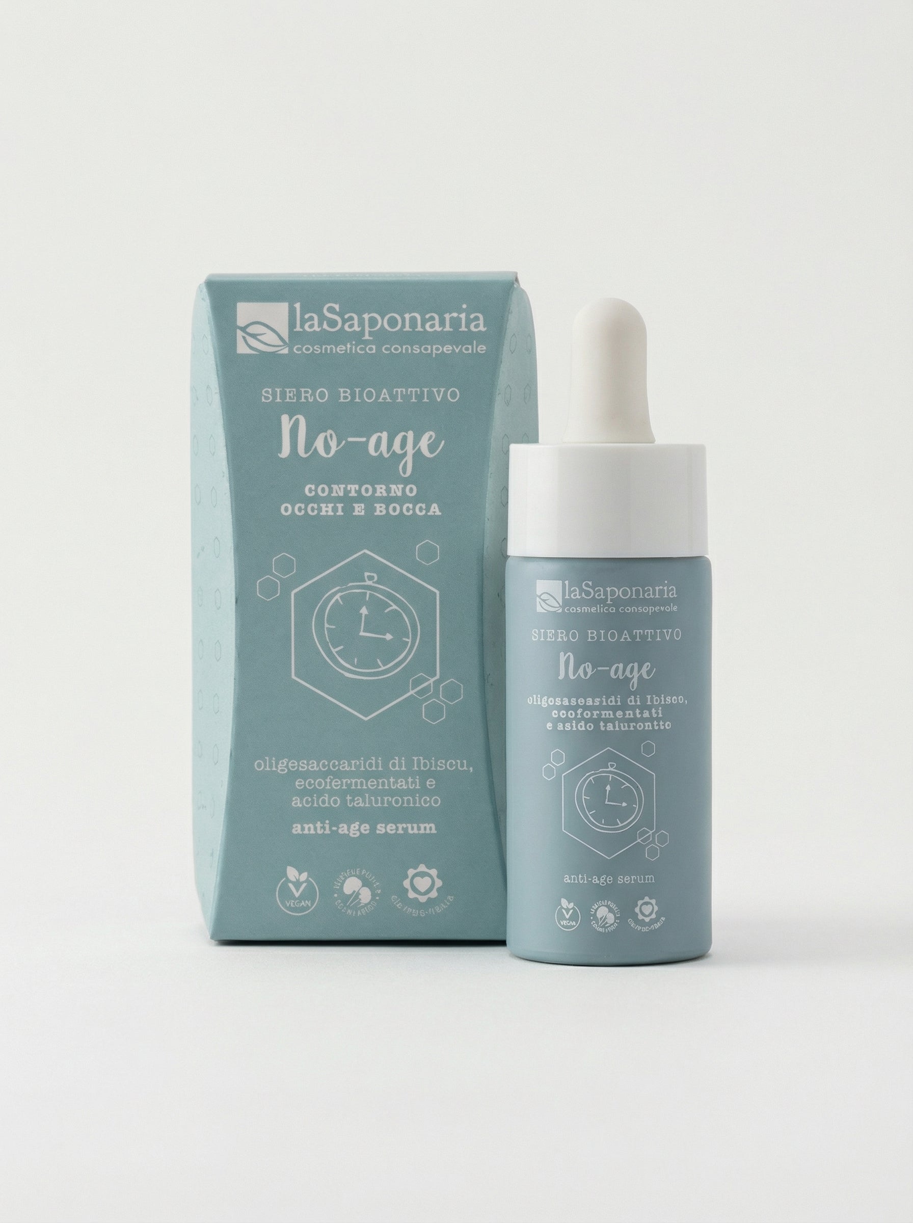 Siero viso bio attivo no-age contorno occhi e bocca - Effetto distensivo by La Saponaria — product photo on white background