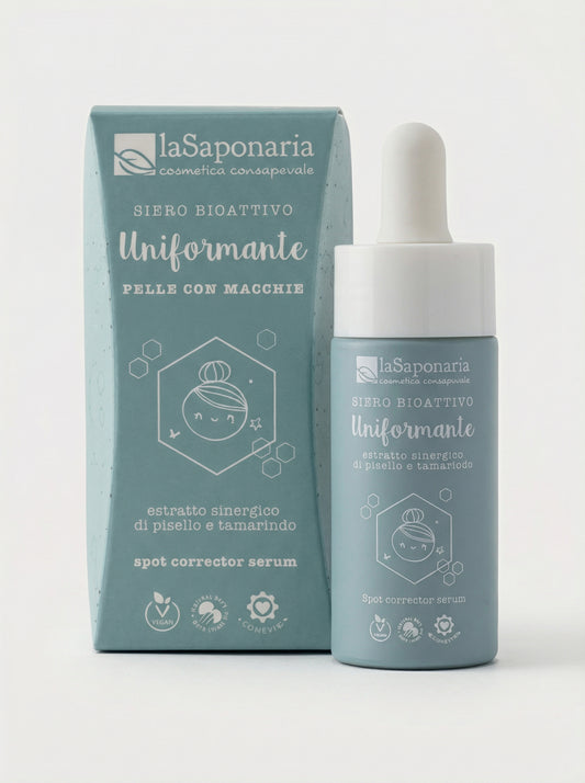 Siero viso bio attivo uniformante per pelle luminosa by La Saponaria — product photo on white background