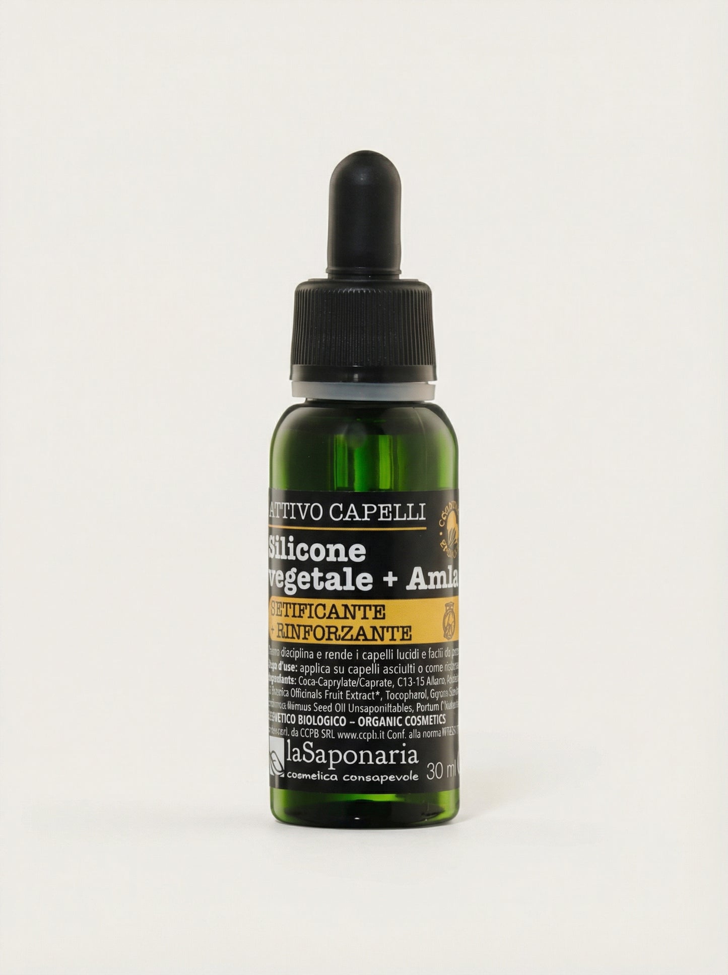 Silicone vegetale + Amla - Olio Capelli Setificante e Rinforzante by La Saponaria — product photo on white background