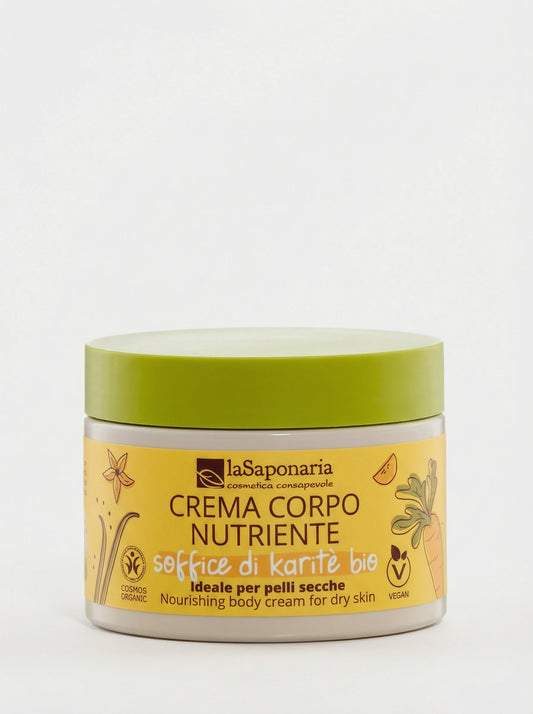 Soffice di Karitè Carota e Vaniglia Crema Corpo Nutriente by La Saponaria — product photo on white background