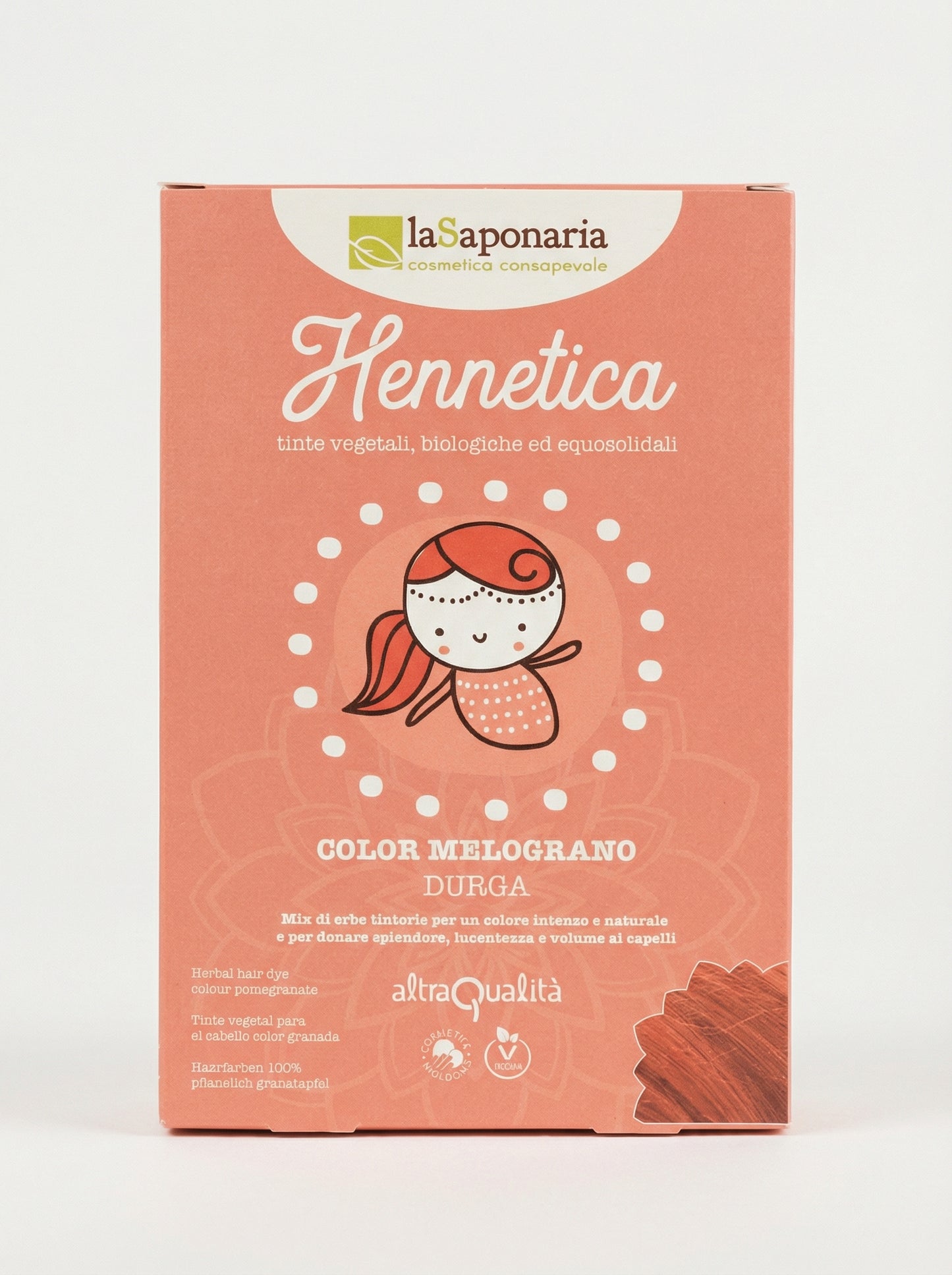 Tinta vegetale melograno Durga - Colore Rosso Bio e Naturale by La Saponaria — product photo on white background