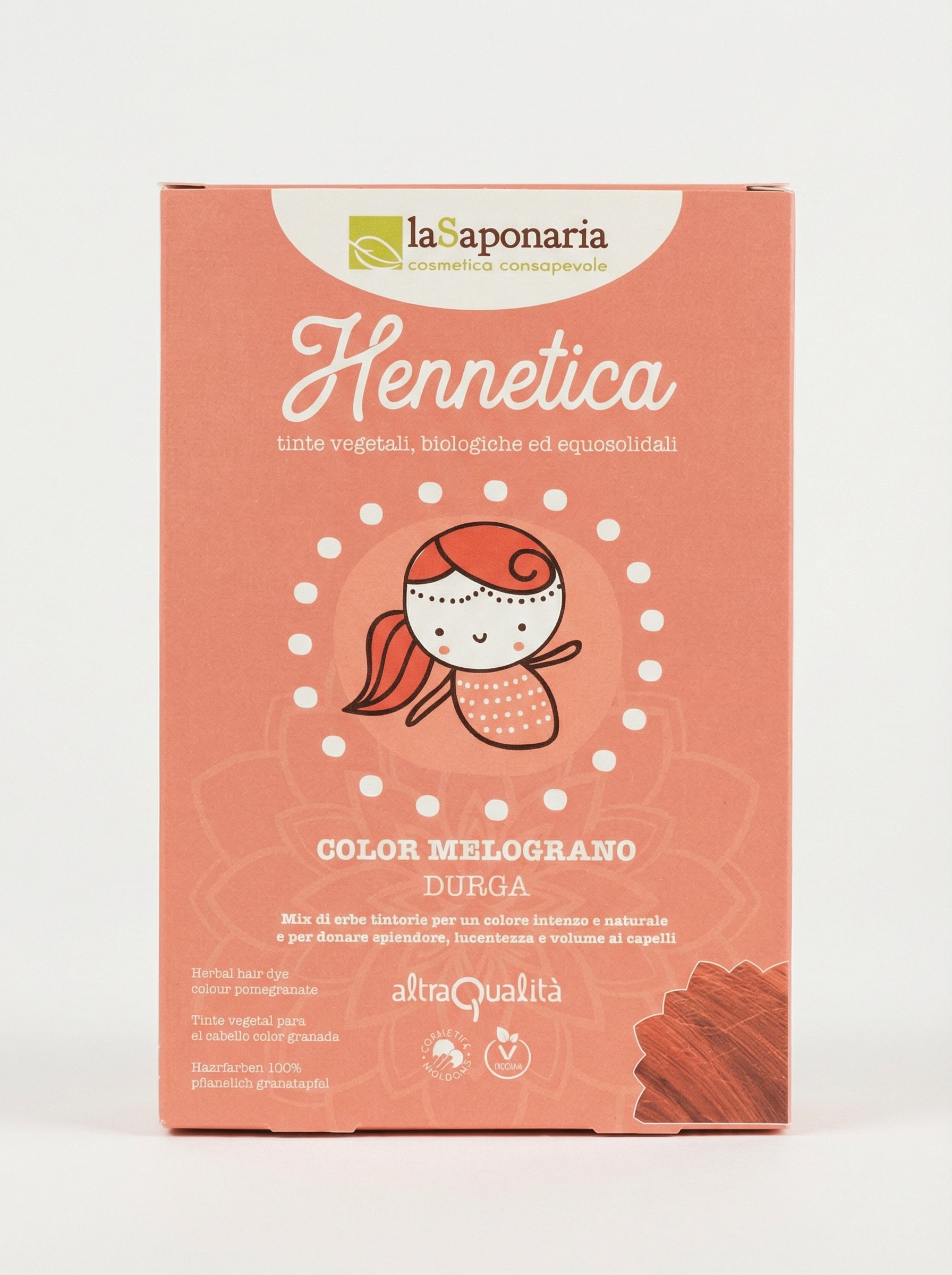 Tinta vegetale melograno Durga - Colore Rosso Bio e Naturale by La Saponaria — product photo on white background