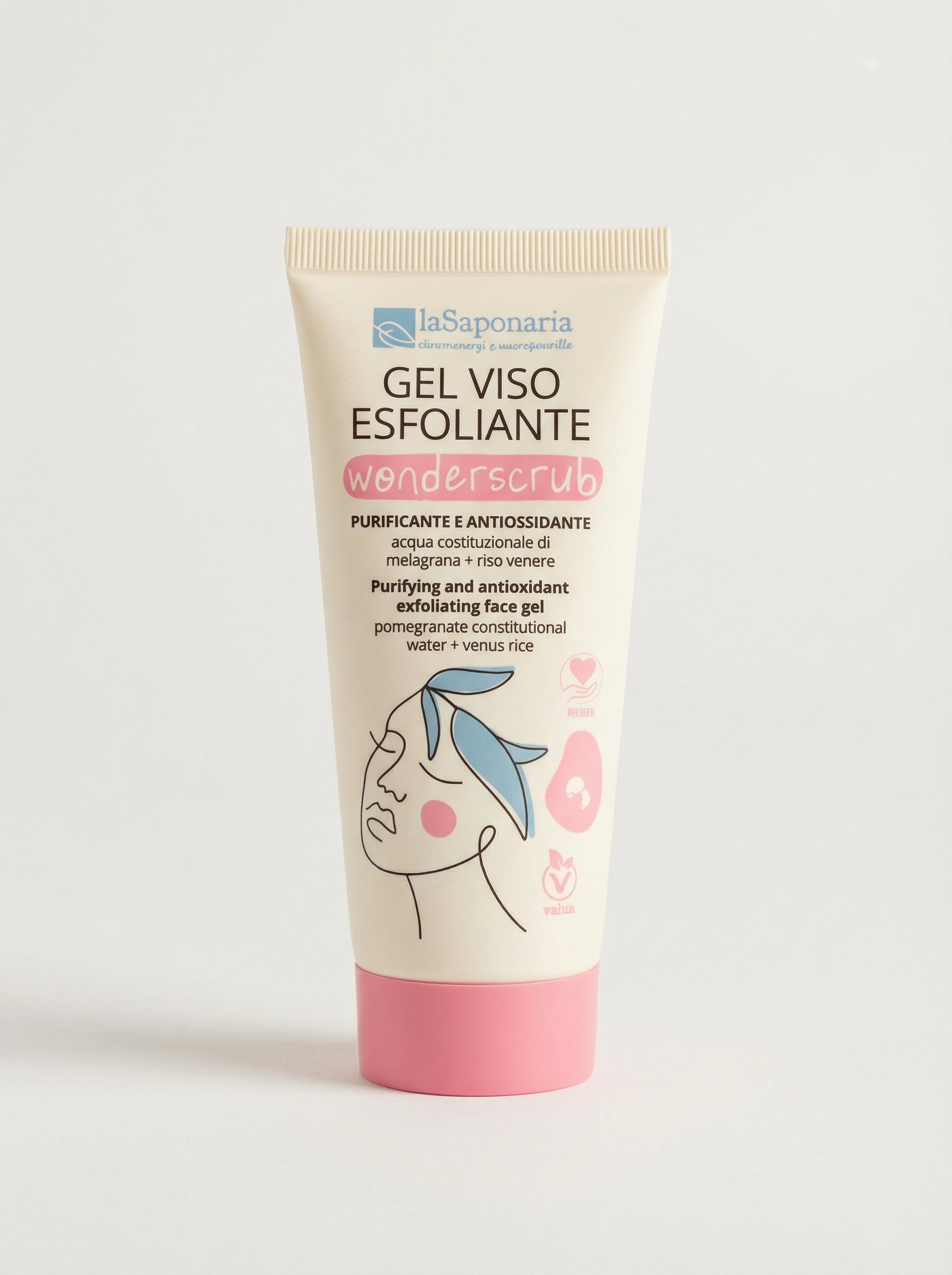 WonderScrub - Gel Esfoliante Viso Delicato e Illuminante by La Saponaria — product photo on white background