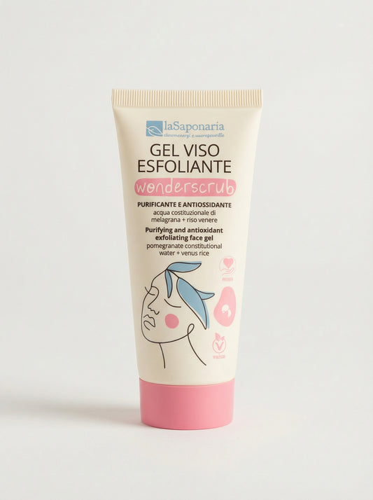 WonderScrub - Gel Esfoliante Viso Delicato e Illuminante by La Saponaria — product photo on white background