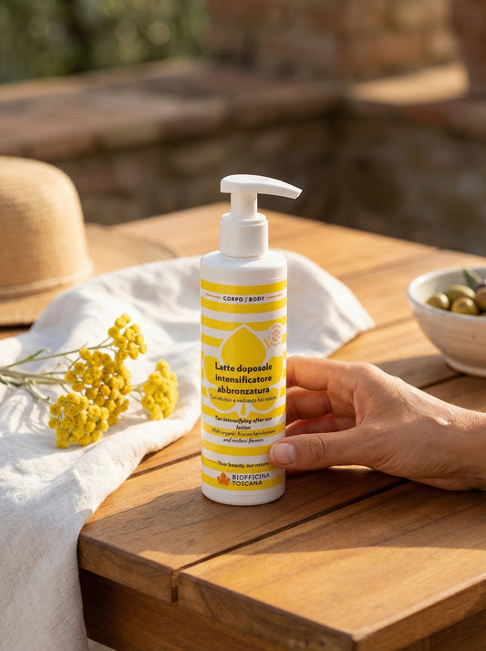 Latte doposole intensificatore abbronzatura by Biofficina Toscana — hero product photo