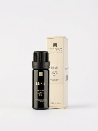 Lemon essential Oil by Eterea — product photo on white background