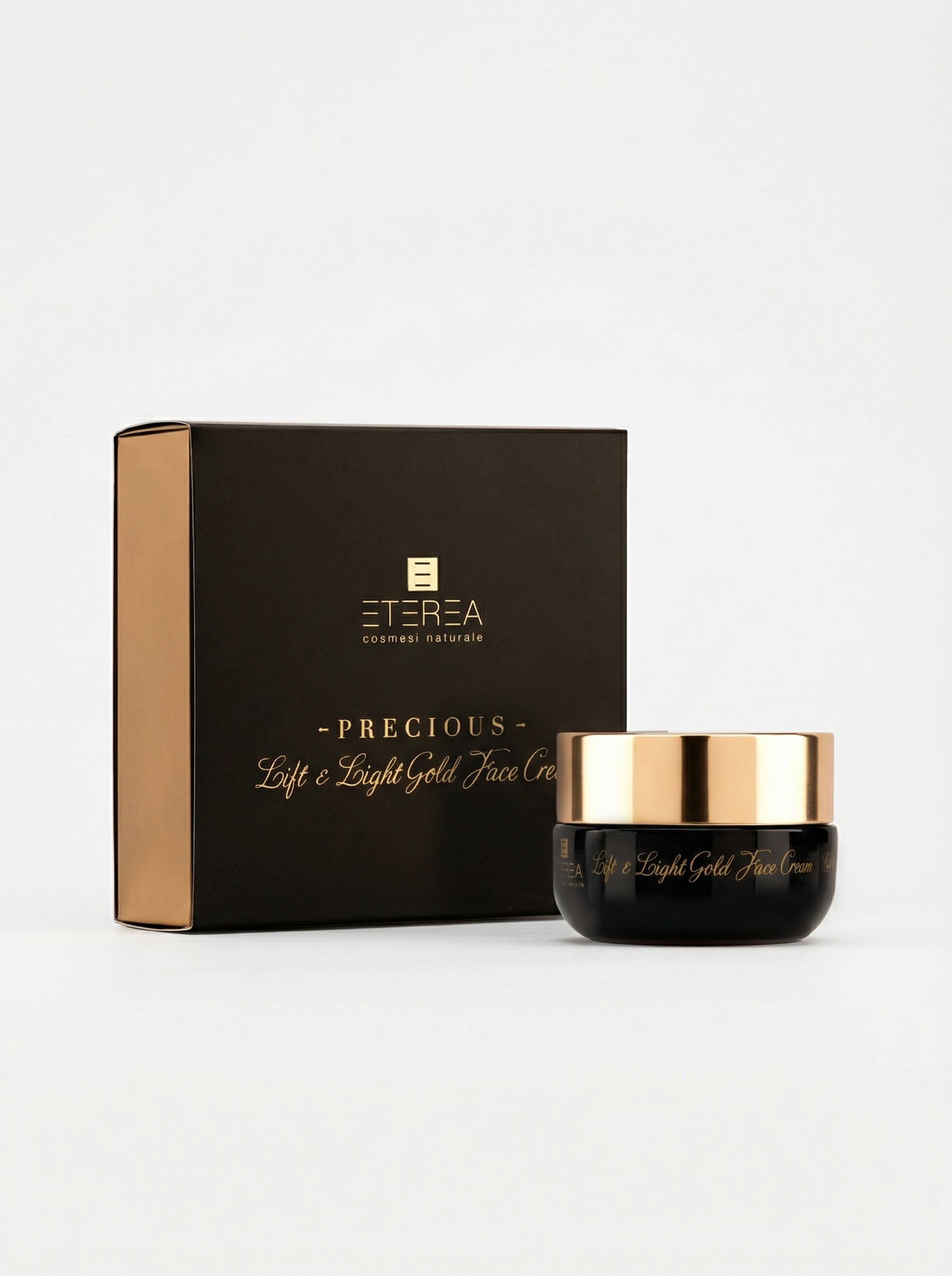 Crema viso anti-age Lift & Light Gold Face Cream by Eterea — product photo on white background