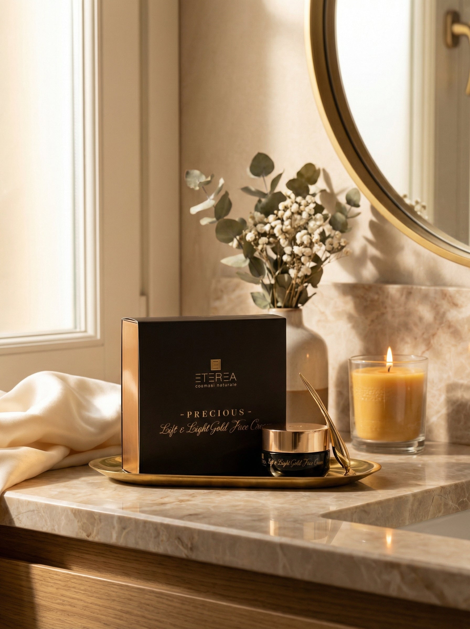 Crema viso Lift & Light Gold Face Cream + accessorio by Eterea — hero product photo