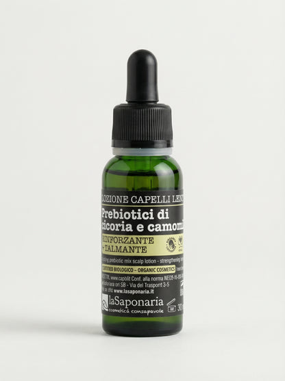Lozione capelli lenitiva - Prebiotici di cicoria e camomilla by La Saponaria — product photo on white background