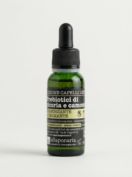 Lozione capelli lenitiva - Prebiotici di cicoria e camomilla by La Saponaria — product photo on white background