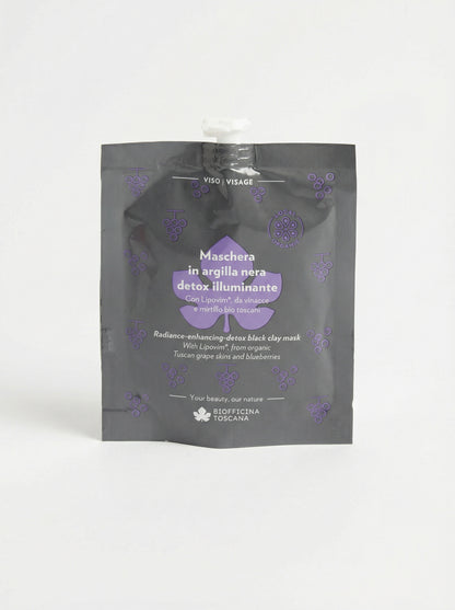 Maschera in argilla nera detox-illuminante by Biofficina Toscana — product photo on white background